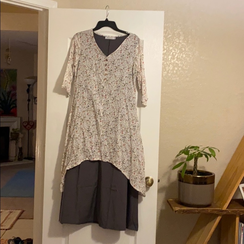 Floral Long Layered Dress